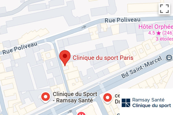 Carte clinique du Sport Paris